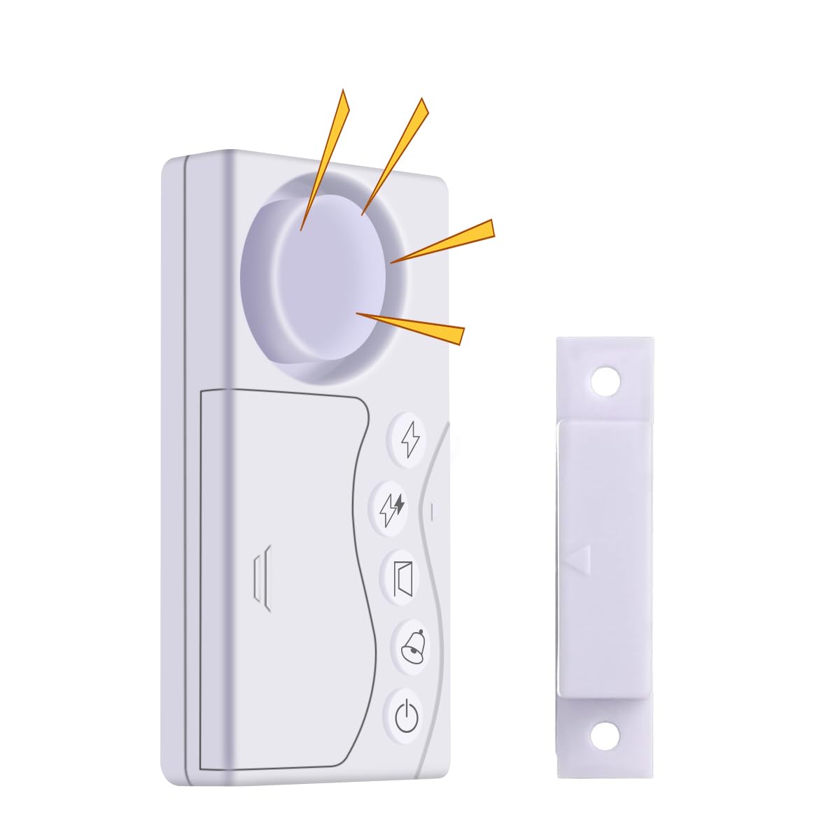 Serplex Door Alarm Home Security Alarm 108db High Loud Door Alarm with 4 Ringtones Safety Door Alarm Multifunctional Self Adhesive Alarm for Door, Window, Refrigerator (Battery Not Included) Serplex Door Alarm Home Security Alarm 108db High Loud Door Alarm with 4 Ringtones Safety Door Alarm Multifunctional Self Adhesive Alarm for Door, Window, Refrigerator (Battery Not Included)